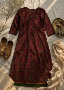 Red Printed Kurti 🍂