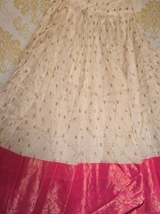 White & Pink Lehenga