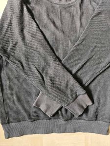Men's Grey Thermal Knit Sweatshirt
