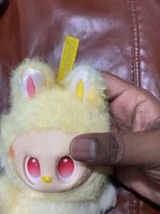 Fluffy Yellow Labubu Plush Bagcharm