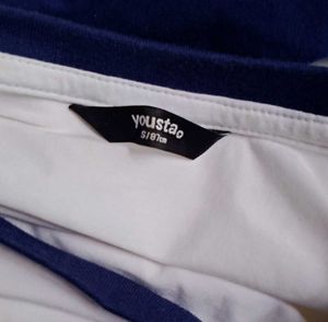 White &amp; Blue Raglan T-Shirt