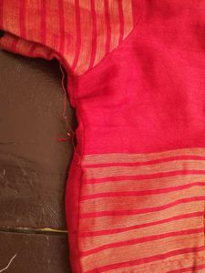 Red Bandhani Saree with Blouse