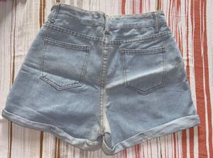 Light Wash Denim Shorts