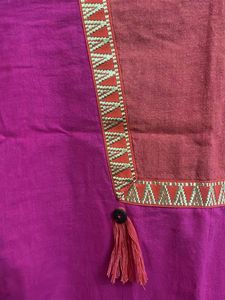 Vibrant Pink Kurta with Tassel Detail