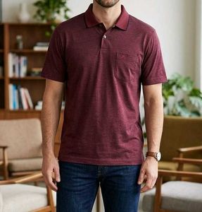 PEACE" Premium Red❤️  Burgundy Polo Shirt