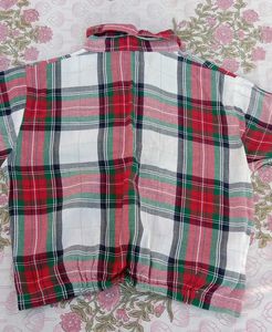 Plaid Twist Front Shirt