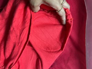 Red Halter Neck Ruched Crop Top