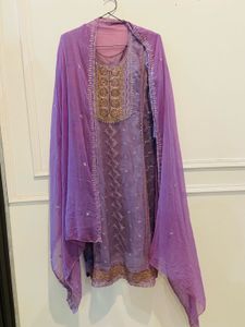 Elegant Purple Kurta Set