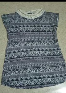 2 Top Blue Printed