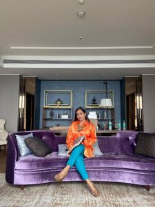 Stylish Orange Kurta with Palazzo Set