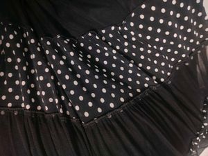 Elegant Polka Dot Maxi Skirt