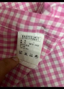 Pink Gingham Button-Down Shirt