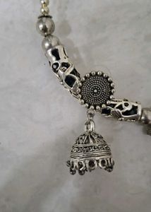 Oxidized Silver Necklace &amp; Earring Set