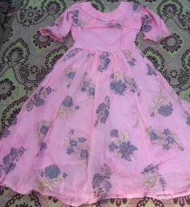 Pink Floral Print Dress