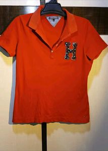 Tommy Hilfiger Orange Polo TShirt