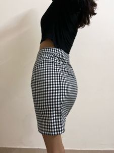 black and white skirt