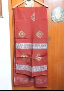 fancy Rust Kurta salwar Set &amp; Intricate Gold Pr