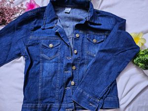 Navy Blue Denim Jacket For Women