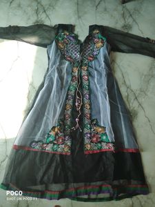 black suit with bottom n dupatta.