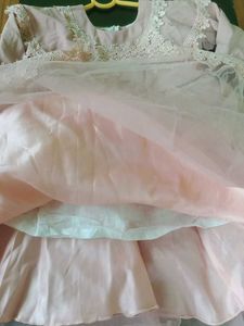 Elegant Pink Lace Gown for Girls.length 34 inch.ch