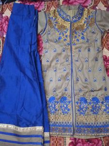 Embroidered Kurta with Long Skirt