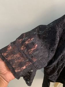 FREEBIE ON BLACK LACE TOP