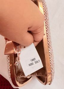 Sparkling Rose Gold Clutch Bag