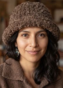 Mexico Woman Brown Cozy Plush Bucket Hat