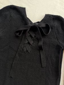 Loft - Black Ribbed Sweater (imported)