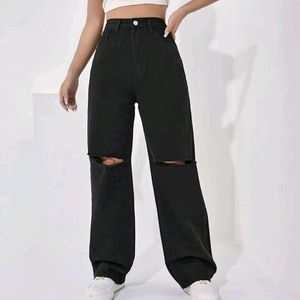 Ripped Straight Leg Jean's