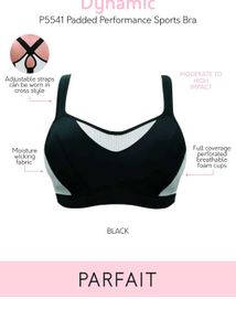 Stylish Black &amp; White Sports Bra 36F