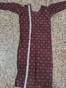 Elegant Maroon Printed Kurta