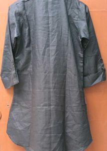 Black Butterfly Print Kurta
