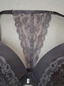 36D Lace Trim Push-Up Bra