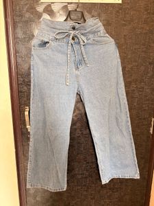 High-Waisted Denim Jeans