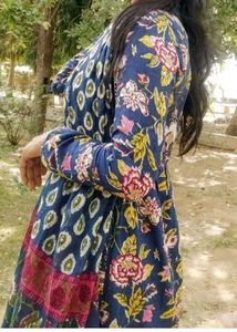 Mulmul Floral Kurta Set with Dupatta