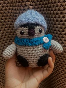 Cute Crocheted Penguin Toy