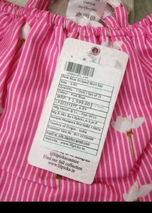 4-6 year Adorable Pink Cloud Print Top &amp; Skirt Set