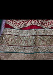 ✨ Red &amp; Green Heavy Embroidered Lehenga ✨