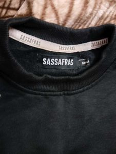 Black beaded sweatshirt