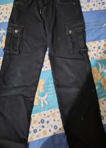 Black Cargo Jeans
