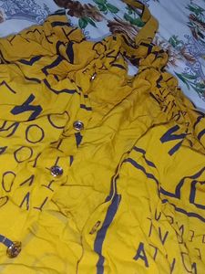 Trendy Yellow Graphic Print Shirt