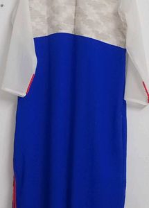 Blue &amp; White Embroidered Kurtas