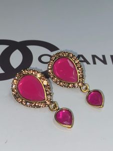 Statement Pink Drop Earrings