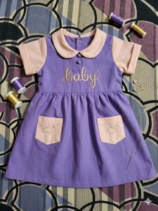 Cute Baby Girl Purple Dress