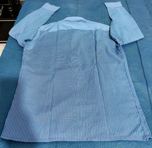 Vivaldi Blue Striped Cotton Rich Shirt