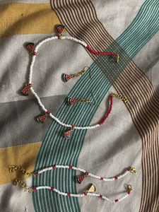 Watermelon Slice Beaded Jewelry Set