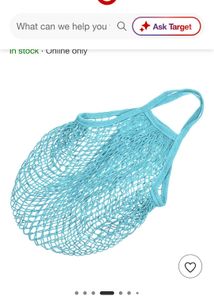 Stylish Blue Mesh Tote Bag