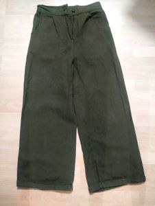 Olive Green Wide Leg Pants