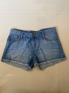 Crochet Halter Top &amp; Denim Shorts Set